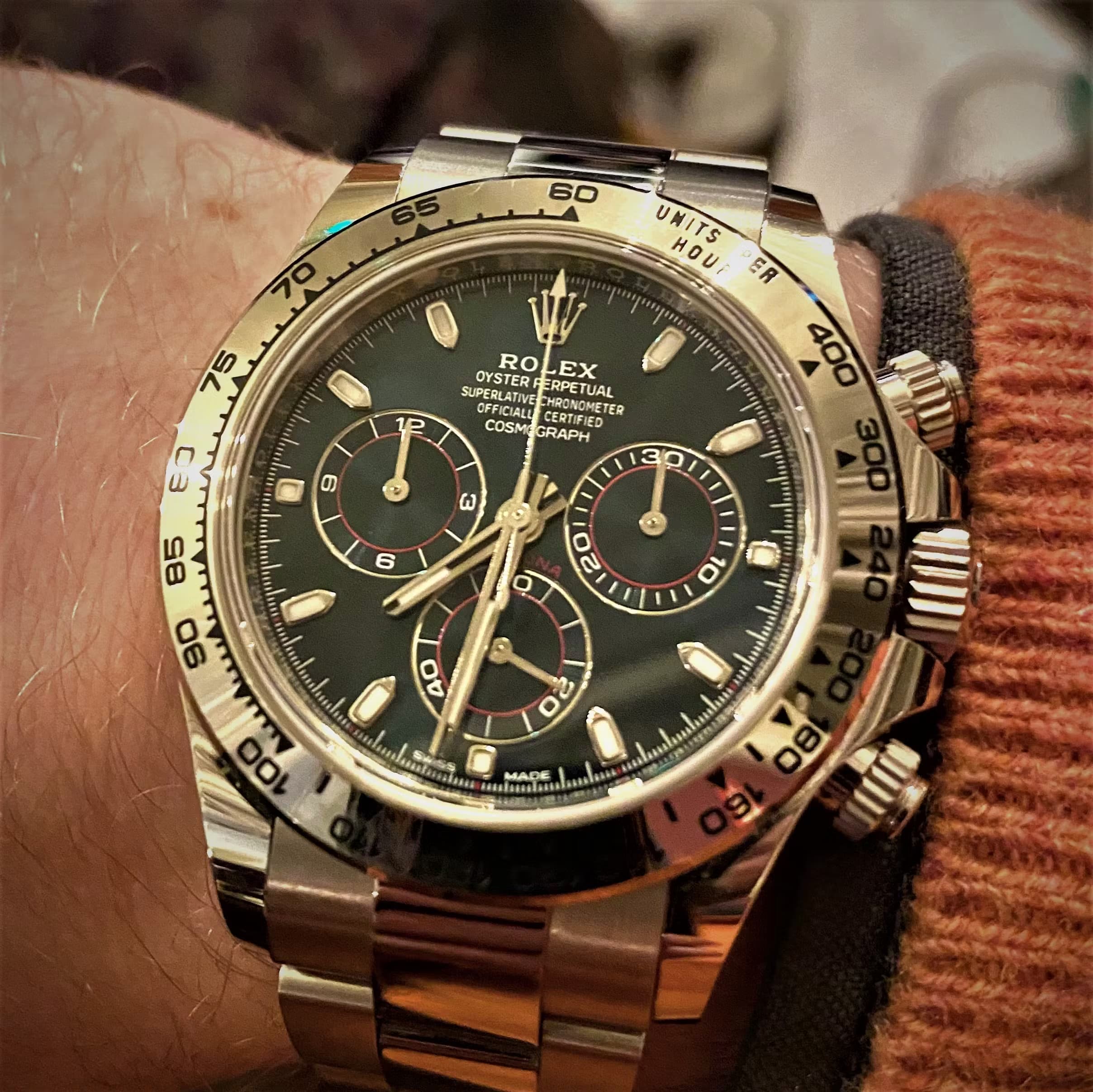 A modern white gold Rolex Daytona Cosmograph