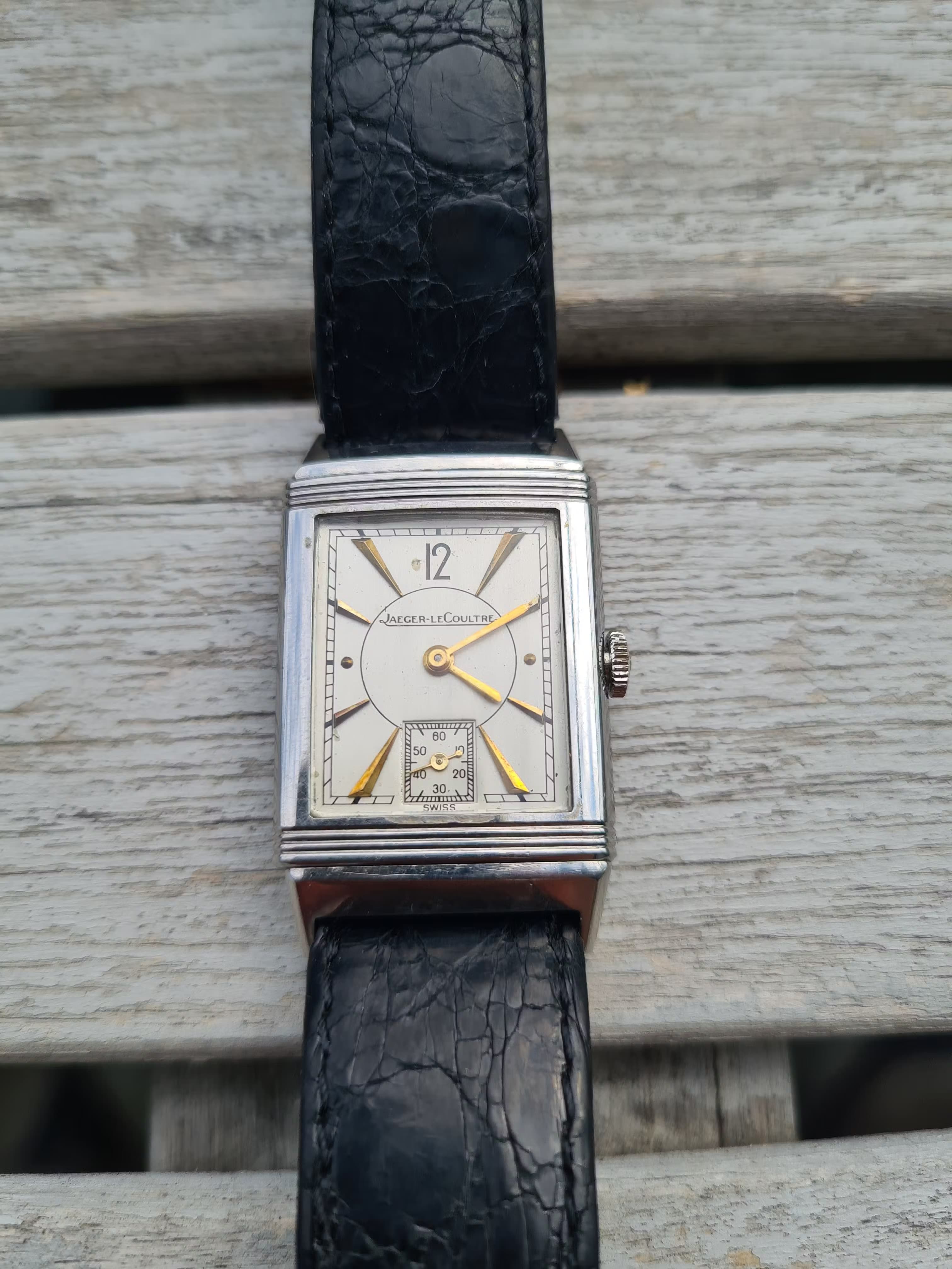 A vintage Jaeger LeCoultre Reverso from 1946, my first "Grail Watch", one I had desired for many years.