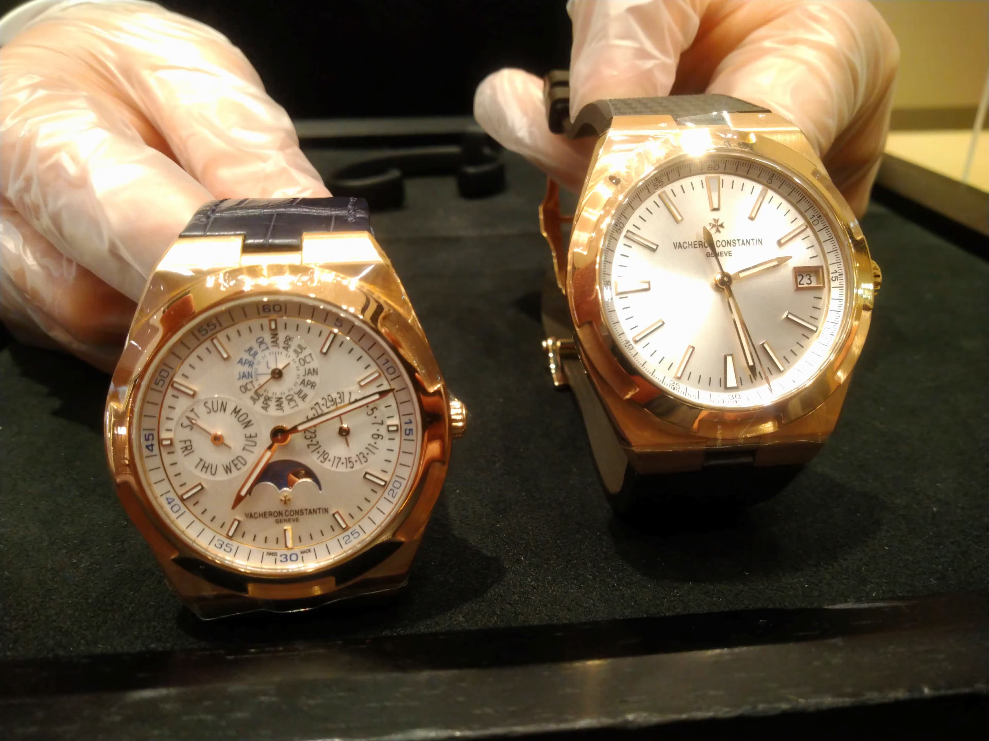 2 Vacheron Constantin Overseas available for viewing in store, but not for purchase