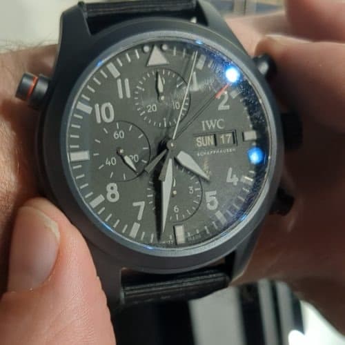 IWC Double Chronograph Pilot's Watch Double Split Seconds Top Gun Black Ceramic