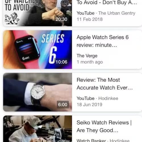 There are thousands of watch review videos online