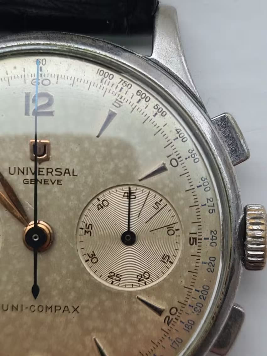 Tachymeter on Hamish's Unicompax