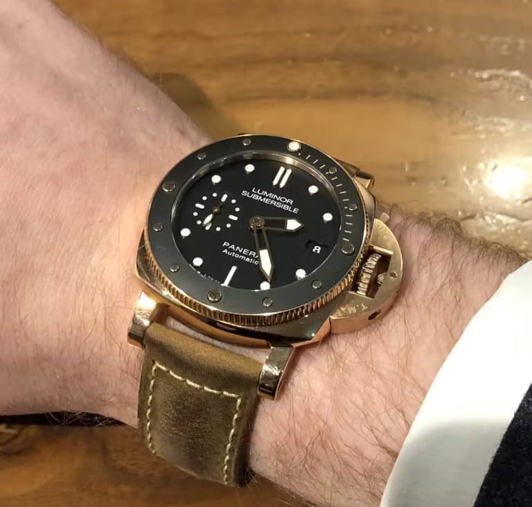 Panerai Submersible Dive Watch in Gold