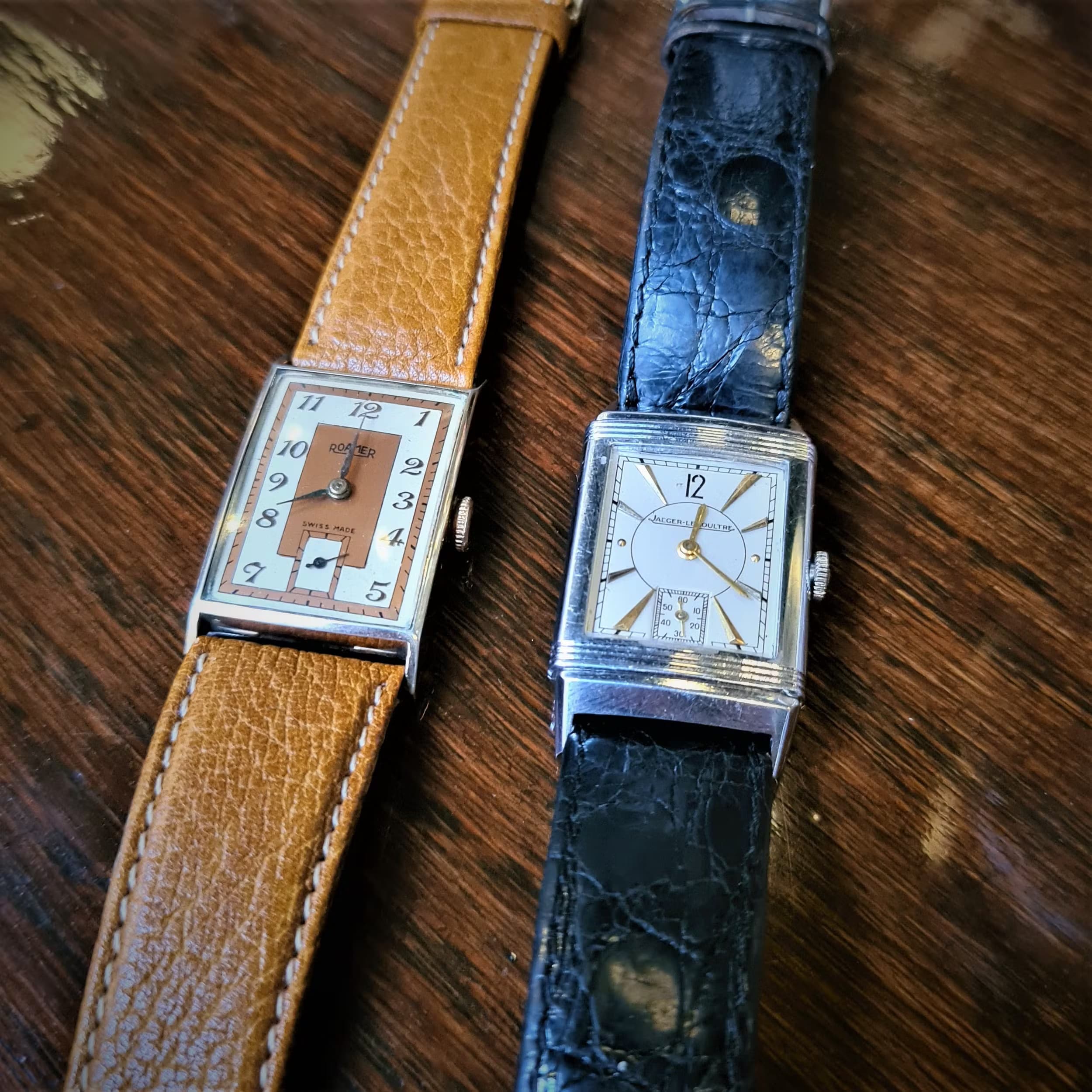 Two pre-owned, or vintage watches. One was bought at a live auction in London and one was bought on the online auction site eBay.